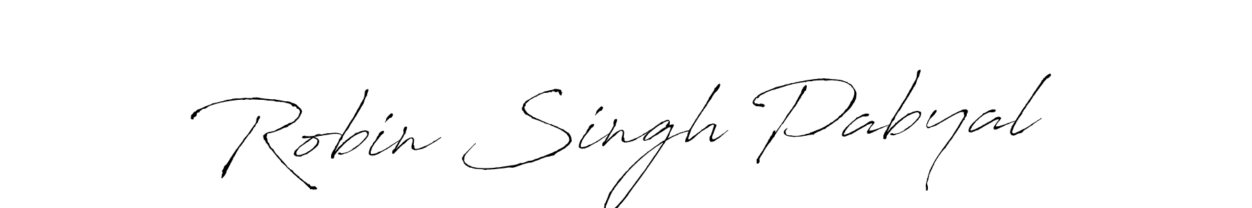 How to make Robin Singh Pabyal name signature. Use Antro_Vectra style for creating short signs online. This is the latest handwritten sign. Robin Singh Pabyal signature style 6 images and pictures png