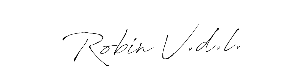 Robin V.d.l. stylish signature style. Best Handwritten Sign (Antro_Vectra) for my name. Handwritten Signature Collection Ideas for my name Robin V.d.l.. Robin V.d.l. signature style 6 images and pictures png