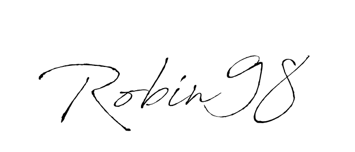 Design your own signature with our free online signature maker. With this signature software, you can create a handwritten (Antro_Vectra) signature for name Robin98. Robin98 signature style 6 images and pictures png