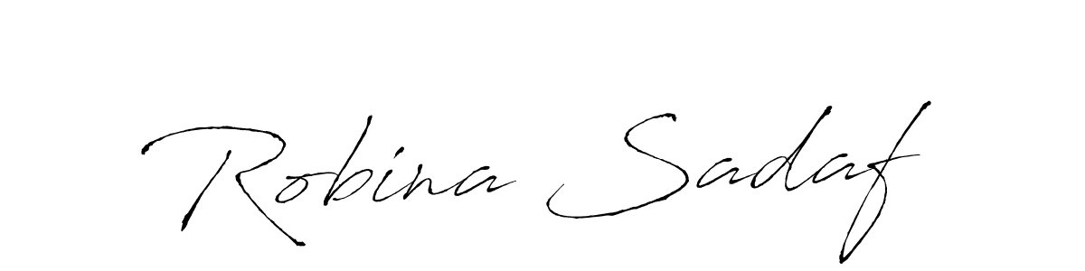 Design your own signature with our free online signature maker. With this signature software, you can create a handwritten (Antro_Vectra) signature for name Robina Sadaf. Robina Sadaf signature style 6 images and pictures png