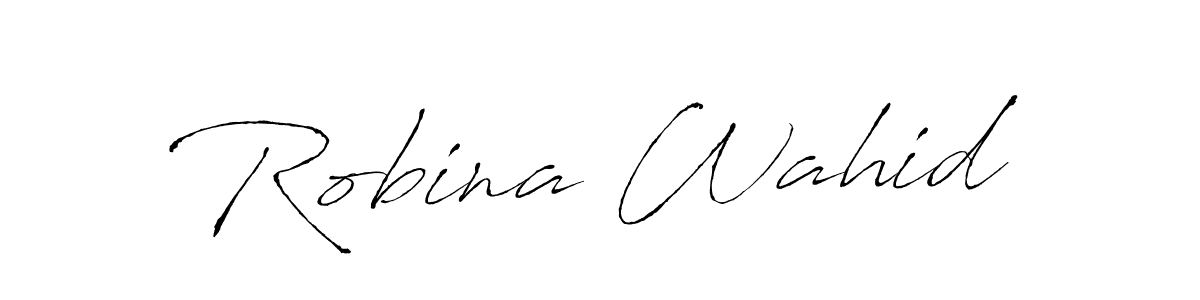 Robina Wahid stylish signature style. Best Handwritten Sign (Antro_Vectra) for my name. Handwritten Signature Collection Ideas for my name Robina Wahid. Robina Wahid signature style 6 images and pictures png