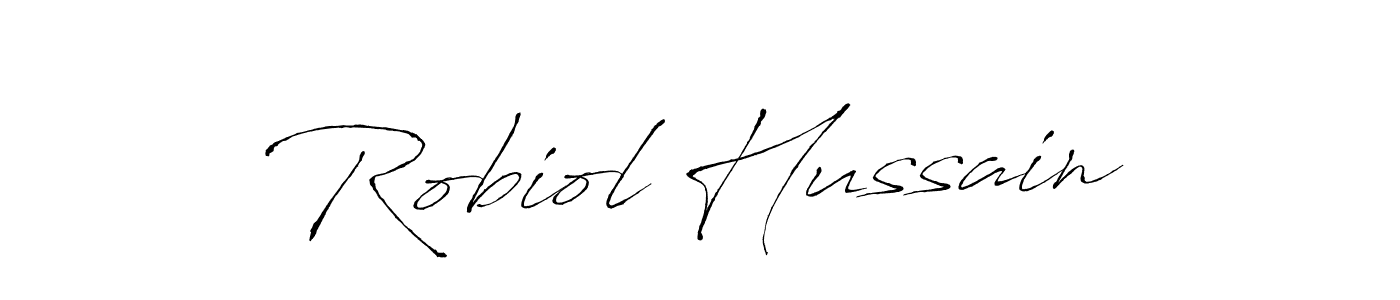 Robiol Hussain stylish signature style. Best Handwritten Sign (Antro_Vectra) for my name. Handwritten Signature Collection Ideas for my name Robiol Hussain. Robiol Hussain signature style 6 images and pictures png