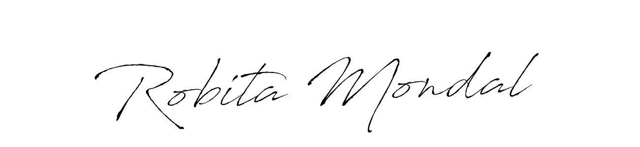 Create a beautiful signature design for name Robita Mondal. With this signature (Antro_Vectra) fonts, you can make a handwritten signature for free. Robita Mondal signature style 6 images and pictures png