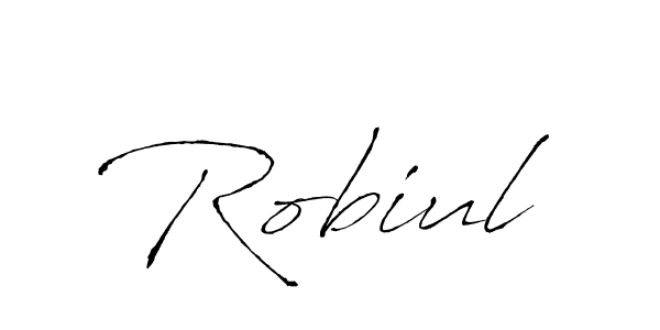 Design your own signature with our free online signature maker. With this signature software, you can create a handwritten (Antro_Vectra) signature for name Robiul. Robiul signature style 6 images and pictures png