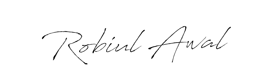 Create a beautiful signature design for name Robiul Awal. With this signature (Antro_Vectra) fonts, you can make a handwritten signature for free. Robiul Awal signature style 6 images and pictures png