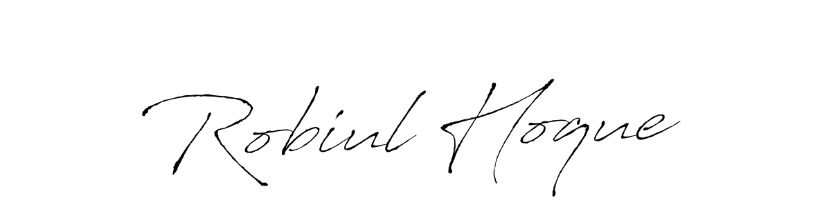 Make a beautiful signature design for name Robiul Hoque. With this signature (Antro_Vectra) style, you can create a handwritten signature for free. Robiul Hoque signature style 6 images and pictures png