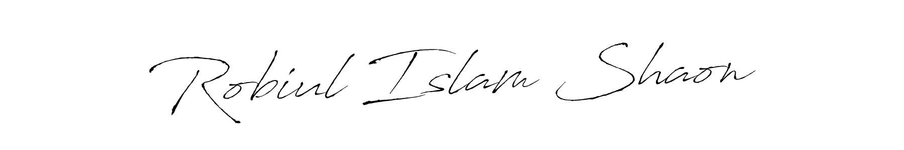 You can use this online signature creator to create a handwritten signature for the name Robiul Islam Shaon. This is the best online autograph maker. Robiul Islam Shaon signature style 6 images and pictures png