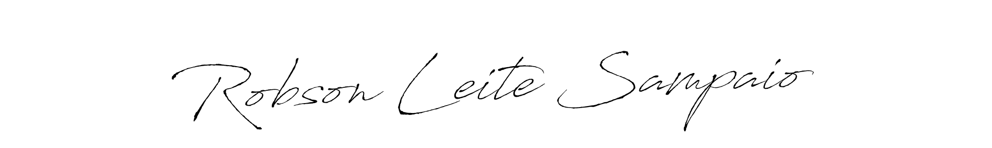 Make a beautiful signature design for name Robson Leite Sampaio. With this signature (Antro_Vectra) style, you can create a handwritten signature for free. Robson Leite Sampaio signature style 6 images and pictures png