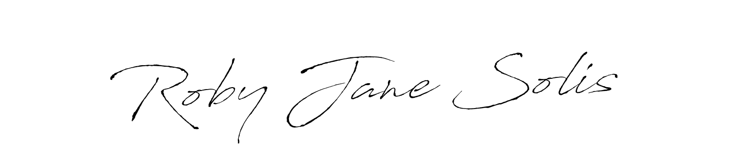 The best way (Antro_Vectra) to make a short signature is to pick only two or three words in your name. The name Roby Jane Solis include a total of six letters. For converting this name. Roby Jane Solis signature style 6 images and pictures png