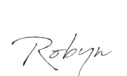 Use a signature maker to create a handwritten signature online. With this signature software, you can design (Antro_Vectra) your own signature for name Robyn. Robyn signature style 6 images and pictures png