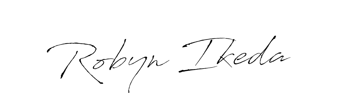 How to make Robyn Ikeda name signature. Use Antro_Vectra style for creating short signs online. This is the latest handwritten sign. Robyn Ikeda signature style 6 images and pictures png