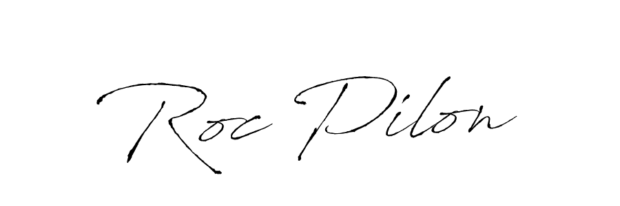 Design your own signature with our free online signature maker. With this signature software, you can create a handwritten (Antro_Vectra) signature for name Roc Pilon. Roc Pilon signature style 6 images and pictures png