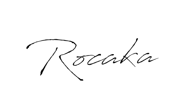 Create a beautiful signature design for name Rocaka. With this signature (Antro_Vectra) fonts, you can make a handwritten signature for free. Rocaka signature style 6 images and pictures png