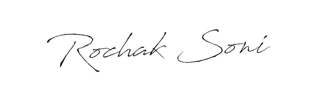 It looks lik you need a new signature style for name Rochak Soni. Design unique handwritten (Antro_Vectra) signature with our free signature maker in just a few clicks. Rochak Soni signature style 6 images and pictures png