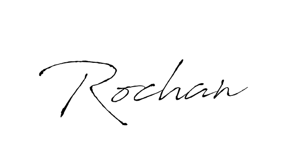 Make a beautiful signature design for name Rochan. With this signature (Antro_Vectra) style, you can create a handwritten signature for free. Rochan signature style 6 images and pictures png