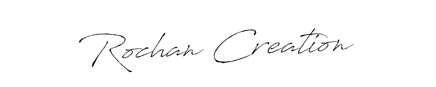 Create a beautiful signature design for name Rochan Creation. With this signature (Antro_Vectra) fonts, you can make a handwritten signature for free. Rochan Creation signature style 6 images and pictures png