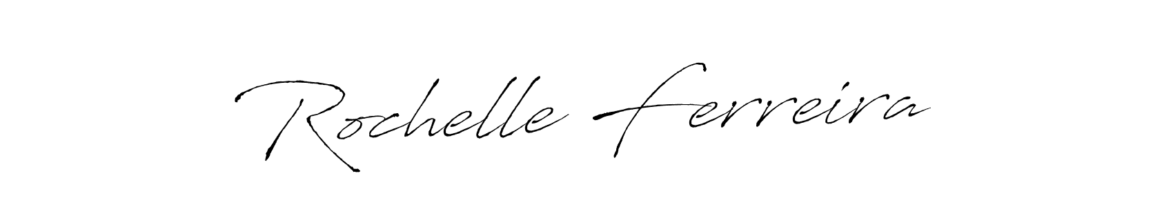 Rochelle Ferreira stylish signature style. Best Handwritten Sign (Antro_Vectra) for my name. Handwritten Signature Collection Ideas for my name Rochelle Ferreira. Rochelle Ferreira signature style 6 images and pictures png