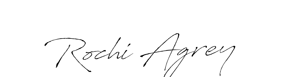 Make a beautiful signature design for name Rochi Agrey. With this signature (Antro_Vectra) style, you can create a handwritten signature for free. Rochi Agrey signature style 6 images and pictures png