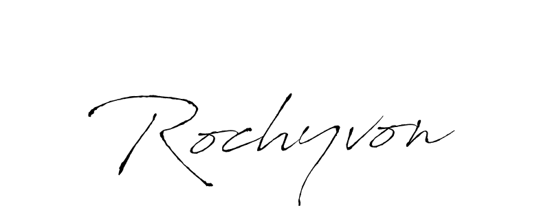 if you are searching for the best signature style for your name Rochyvon. so please give up your signature search. here we have designed multiple signature styles  using Antro_Vectra. Rochyvon signature style 6 images and pictures png