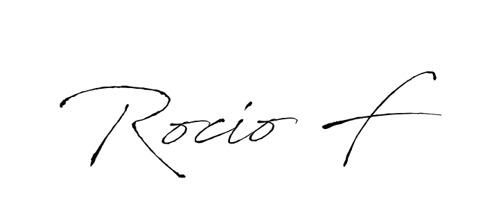 Design your own signature with our free online signature maker. With this signature software, you can create a handwritten (Antro_Vectra) signature for name Rocio F. Rocio F signature style 6 images and pictures png