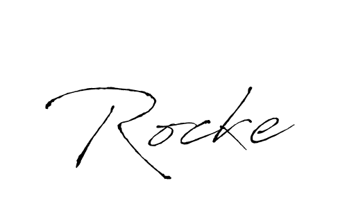 How to make Rocke signature? Antro_Vectra is a professional autograph style. Create handwritten signature for Rocke name. Rocke signature style 6 images and pictures png