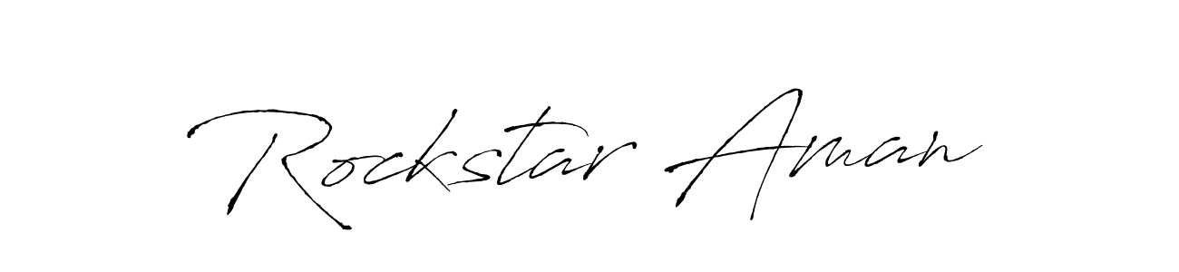 Also You can easily find your signature by using the search form. We will create Rockstar Aman name handwritten signature images for you free of cost using Antro_Vectra sign style. Rockstar Aman signature style 6 images and pictures png