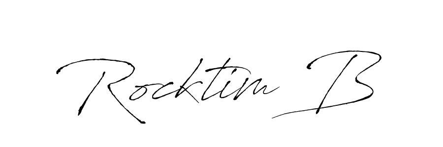 Design your own signature with our free online signature maker. With this signature software, you can create a handwritten (Antro_Vectra) signature for name Rocktim B. Rocktim B signature style 6 images and pictures png