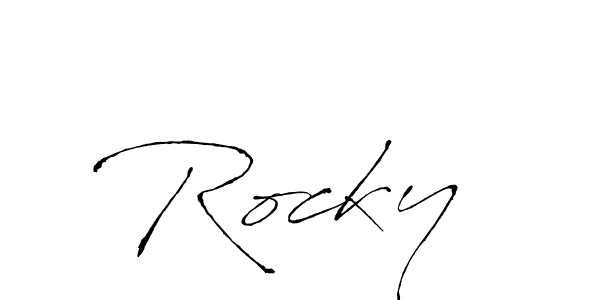 Make a short Rocky  signature style. Manage your documents anywhere anytime using Antro_Vectra. Create and add eSignatures, submit forms, share and send files easily. Rocky  signature style 6 images and pictures png