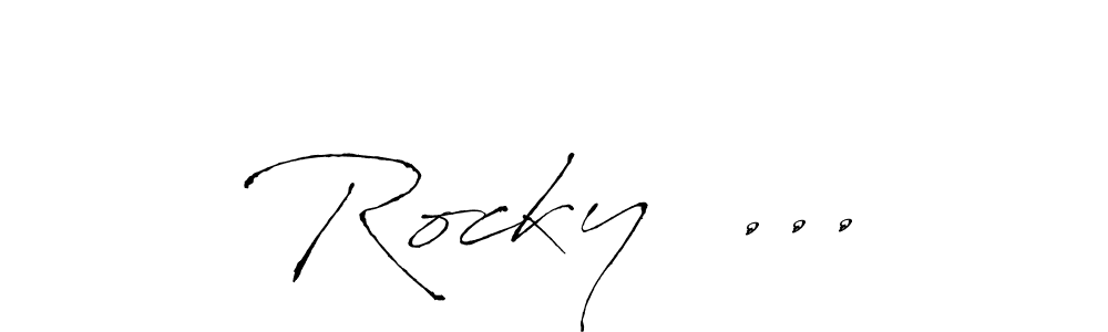 Here are the top 10 professional signature styles for the name Rocky  .... These are the best autograph styles you can use for your name. Rocky  ... signature style 6 images and pictures png