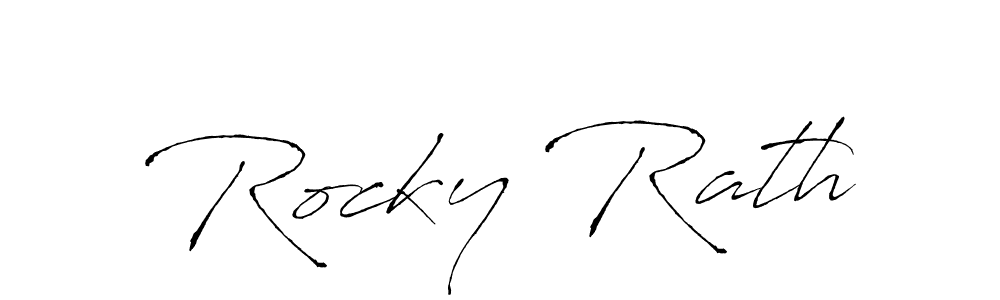 Make a beautiful signature design for name Rocky Rath. With this signature (Antro_Vectra) style, you can create a handwritten signature for free. Rocky Rath signature style 6 images and pictures png