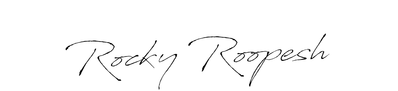 Make a beautiful signature design for name Rocky Roopesh. Use this online signature maker to create a handwritten signature for free. Rocky Roopesh signature style 6 images and pictures png