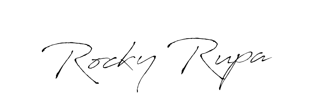 How to Draw Rocky Rupa signature style? Antro_Vectra is a latest design signature styles for name Rocky Rupa. Rocky Rupa signature style 6 images and pictures png
