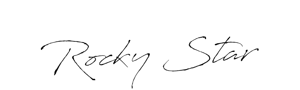 Also You can easily find your signature by using the search form. We will create Rocky Star name handwritten signature images for you free of cost using Antro_Vectra sign style. Rocky Star signature style 6 images and pictures png