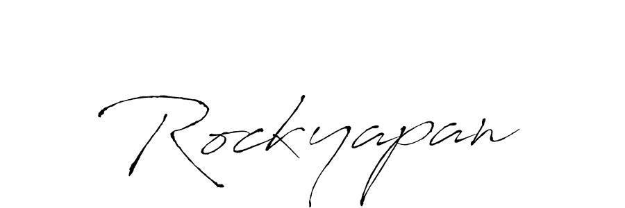 How to make Rockyapan signature? Antro_Vectra is a professional autograph style. Create handwritten signature for Rockyapan name. Rockyapan signature style 6 images and pictures png