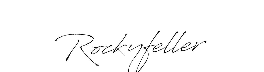 How to make Rockyfeller signature? Antro_Vectra is a professional autograph style. Create handwritten signature for Rockyfeller name. Rockyfeller signature style 6 images and pictures png