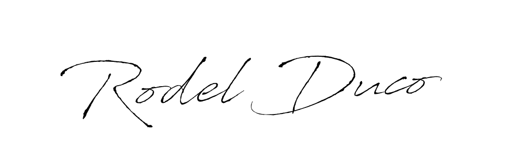 Rodel Duco stylish signature style. Best Handwritten Sign (Antro_Vectra) for my name. Handwritten Signature Collection Ideas for my name Rodel Duco. Rodel Duco signature style 6 images and pictures png