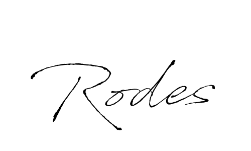 Design your own signature with our free online signature maker. With this signature software, you can create a handwritten (Antro_Vectra) signature for name Rodes. Rodes signature style 6 images and pictures png