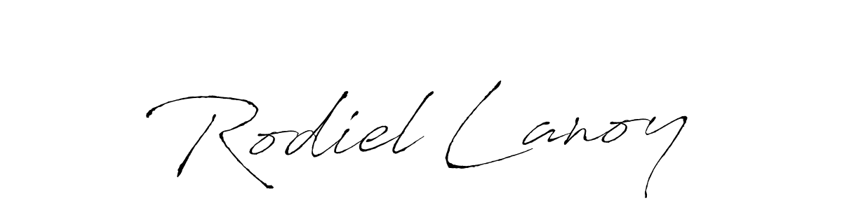 Make a short Rodiel Lanoy signature style. Manage your documents anywhere anytime using Antro_Vectra. Create and add eSignatures, submit forms, share and send files easily. Rodiel Lanoy signature style 6 images and pictures png