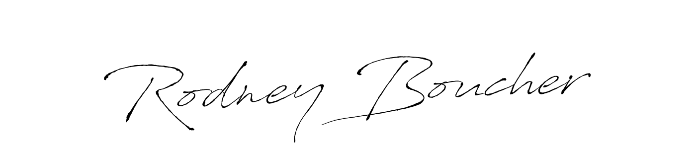 Make a beautiful signature design for name Rodney Boucher. With this signature (Antro_Vectra) style, you can create a handwritten signature for free. Rodney Boucher signature style 6 images and pictures png