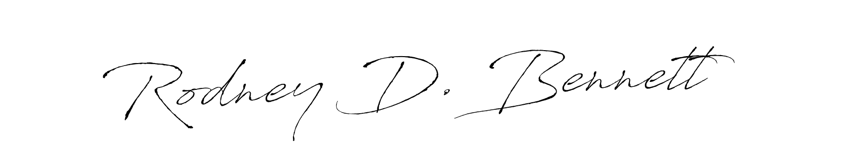 How to make Rodney D. Bennett name signature. Use Antro_Vectra style for creating short signs online. This is the latest handwritten sign. Rodney D. Bennett signature style 6 images and pictures png