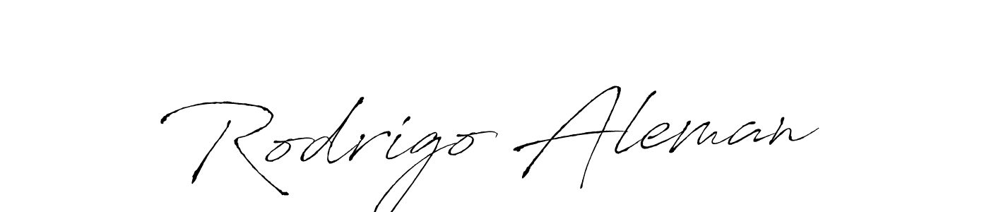 How to make Rodrigo Aleman name signature. Use Antro_Vectra style for creating short signs online. This is the latest handwritten sign. Rodrigo Aleman signature style 6 images and pictures png