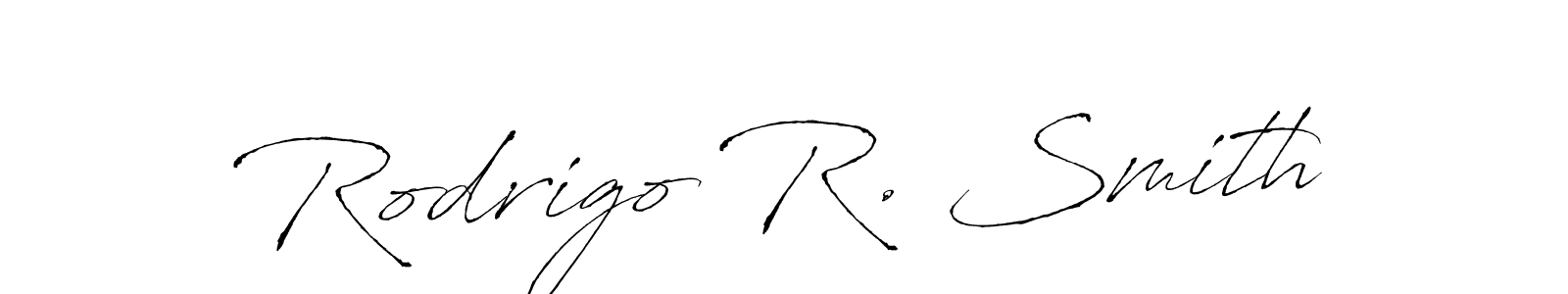 It looks lik you need a new signature style for name Rodrigo R. Smith. Design unique handwritten (Antro_Vectra) signature with our free signature maker in just a few clicks. Rodrigo R. Smith signature style 6 images and pictures png