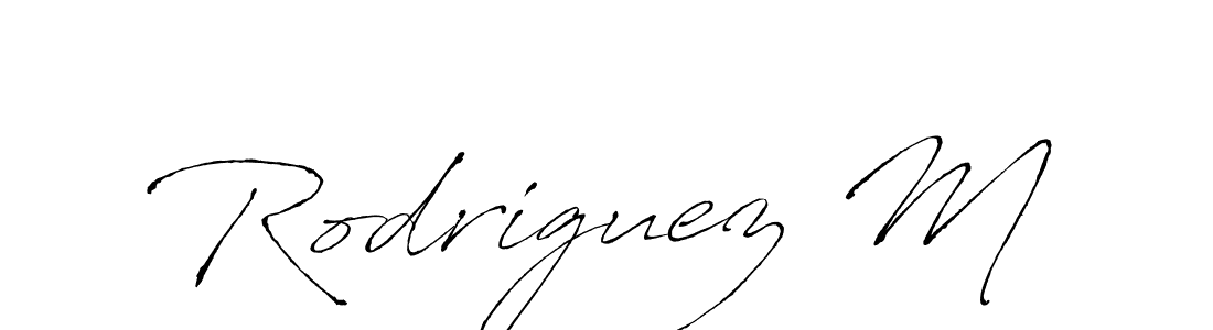 How to make Rodriguez M signature? Antro_Vectra is a professional autograph style. Create handwritten signature for Rodriguez M name. Rodriguez M signature style 6 images and pictures png