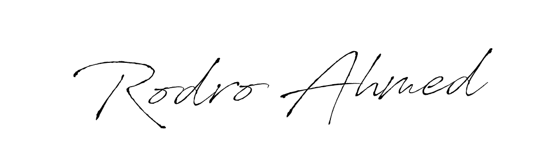 The best way (Antro_Vectra) to make a short signature is to pick only two or three words in your name. The name Rodro Ahmed include a total of six letters. For converting this name. Rodro Ahmed signature style 6 images and pictures png