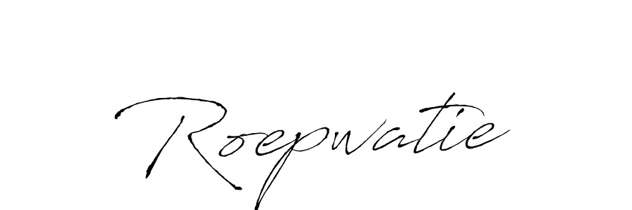 Create a beautiful signature design for name Roepwatie. With this signature (Antro_Vectra) fonts, you can make a handwritten signature for free. Roepwatie signature style 6 images and pictures png