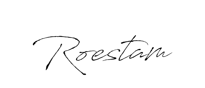 Design your own signature with our free online signature maker. With this signature software, you can create a handwritten (Antro_Vectra) signature for name Roestam. Roestam signature style 6 images and pictures png