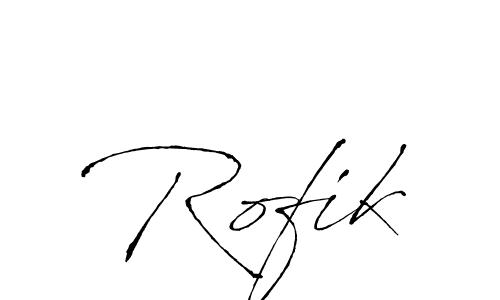 Create a beautiful signature design for name Rofik. With this signature (Antro_Vectra) fonts, you can make a handwritten signature for free. Rofik signature style 6 images and pictures png