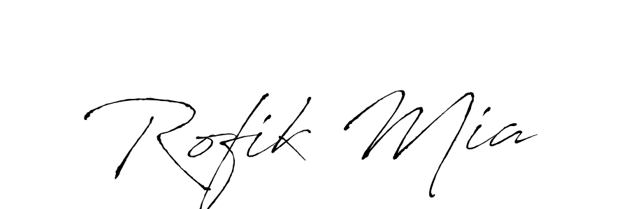The best way (Antro_Vectra) to make a short signature is to pick only two or three words in your name. The name Rofik Mia include a total of six letters. For converting this name. Rofik Mia signature style 6 images and pictures png