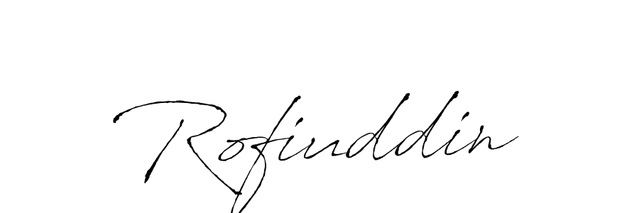 Use a signature maker to create a handwritten signature online. With this signature software, you can design (Antro_Vectra) your own signature for name Rofiuddin. Rofiuddin signature style 6 images and pictures png