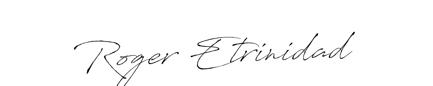 How to make Roger Etrinidad signature? Antro_Vectra is a professional autograph style. Create handwritten signature for Roger Etrinidad name. Roger Etrinidad signature style 6 images and pictures png